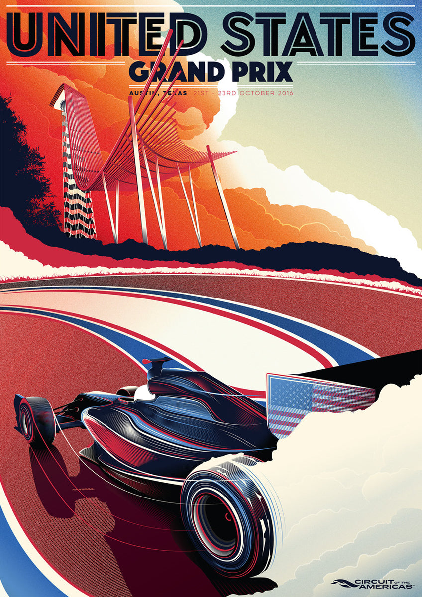 CIRCUIT OF THE AMERICAS 2016 POSTER – ZOOM F1