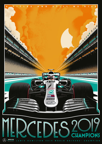MERCEDES 2019 CHAMPIONS POSTER